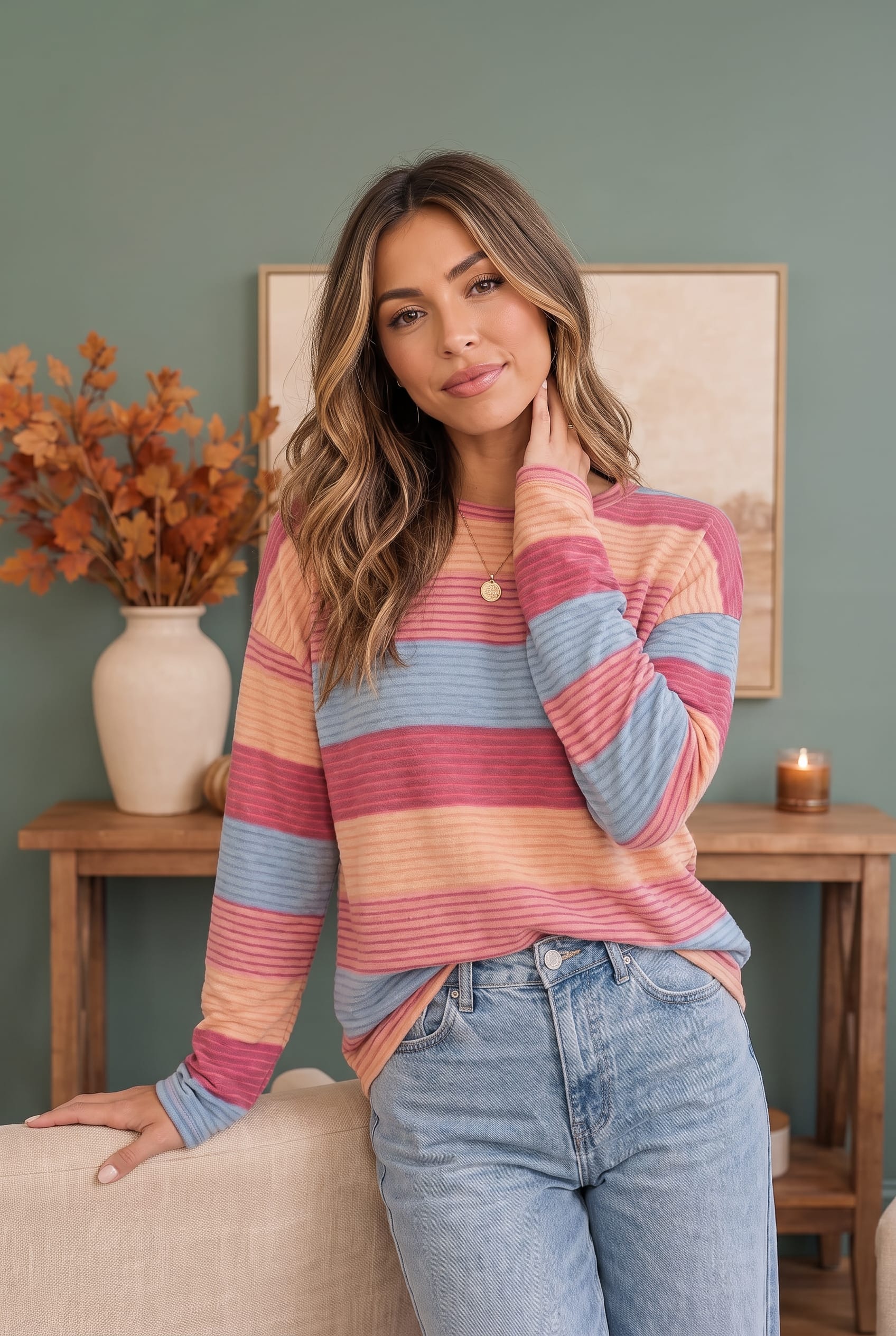 Sunny Stripes Long Sleeve Knit Top - Charming Charlie