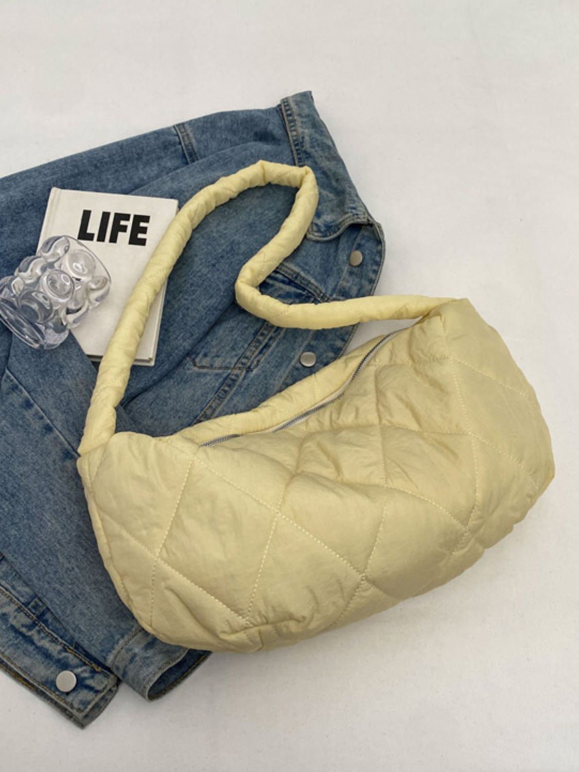 Quilted Polyester Crossbody Bag - Charming Charlie