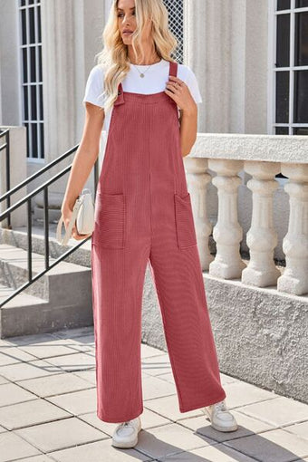 Lovelet Knotted Strap Overalls with Pockets main image 1