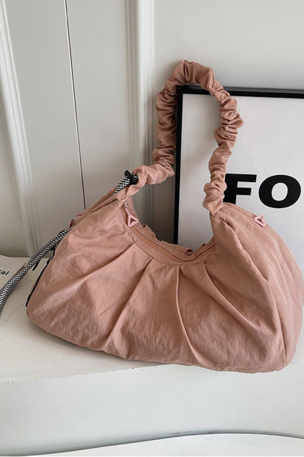 Drawstring Strap Ruched Crossbody Bag – Charming Charlie