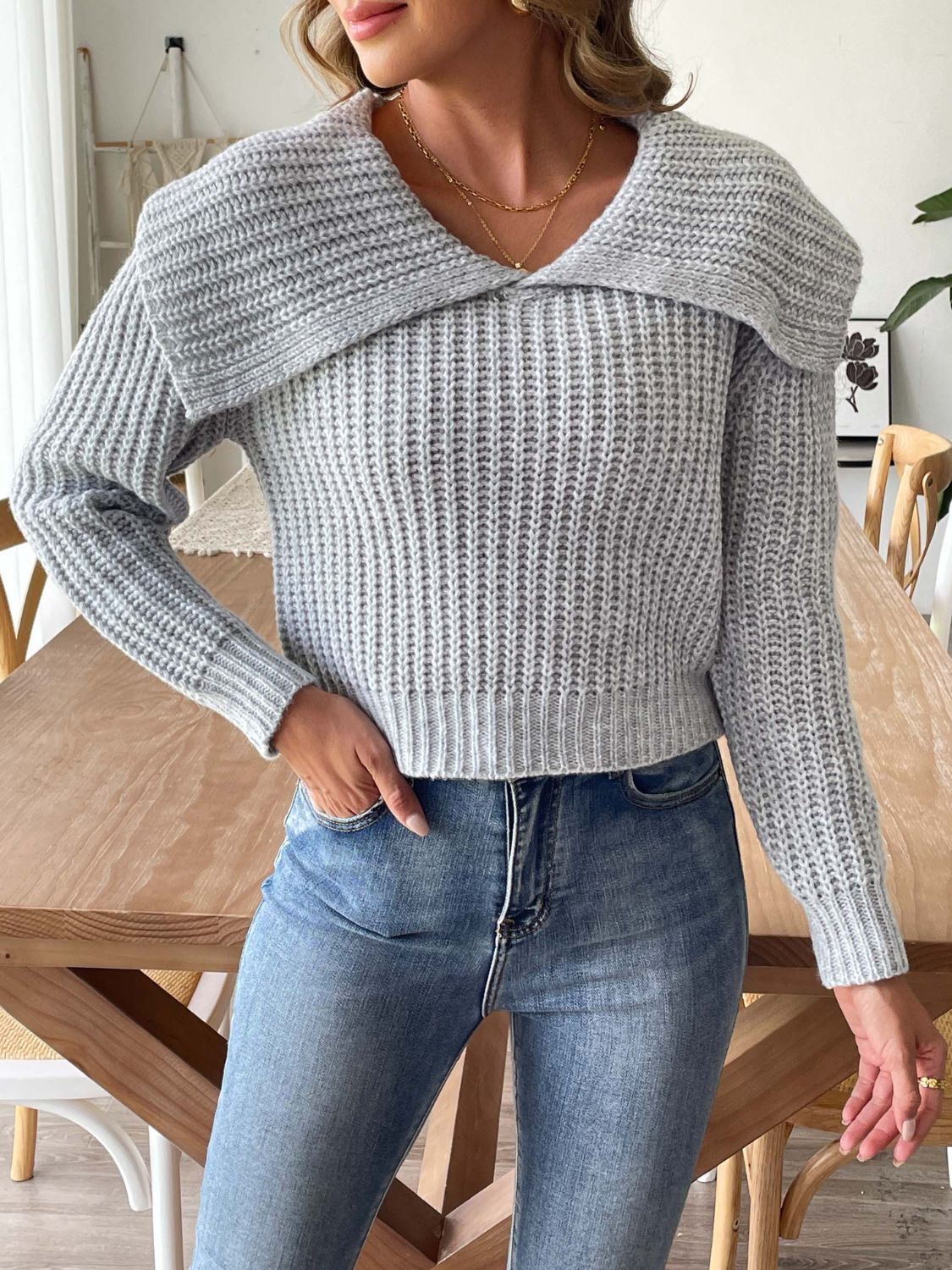 Cable-Knit Long Sleeve Sweater - Charming Charlie