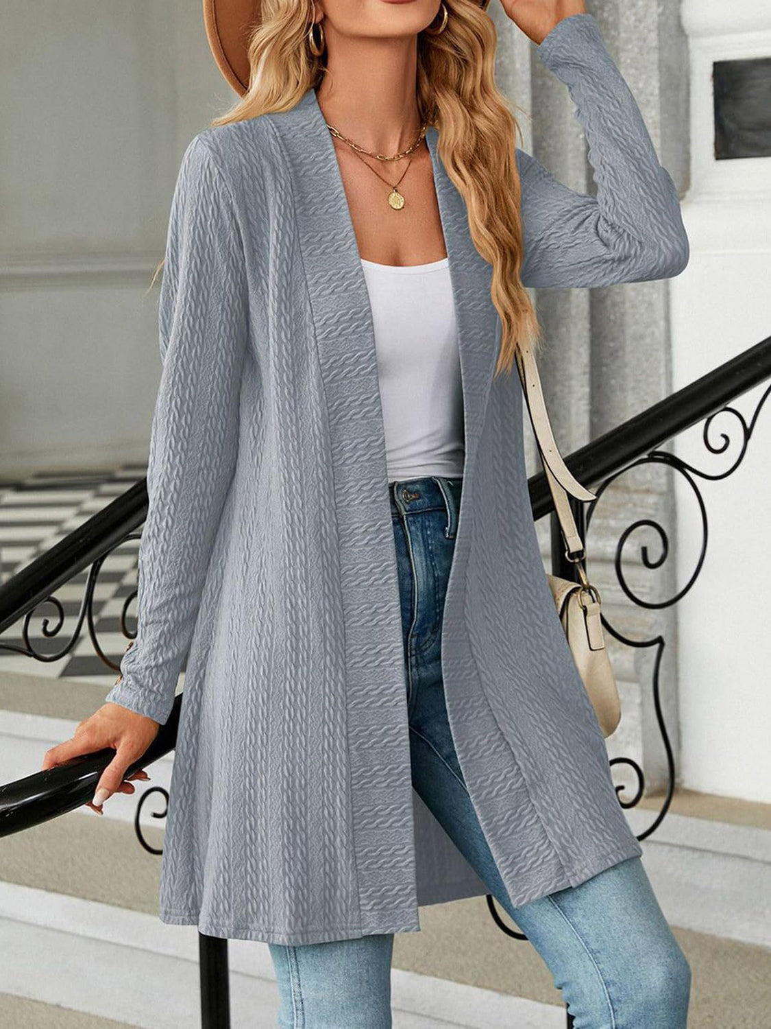 Open Front Long Sleeve Cardigan - Charming Charlie