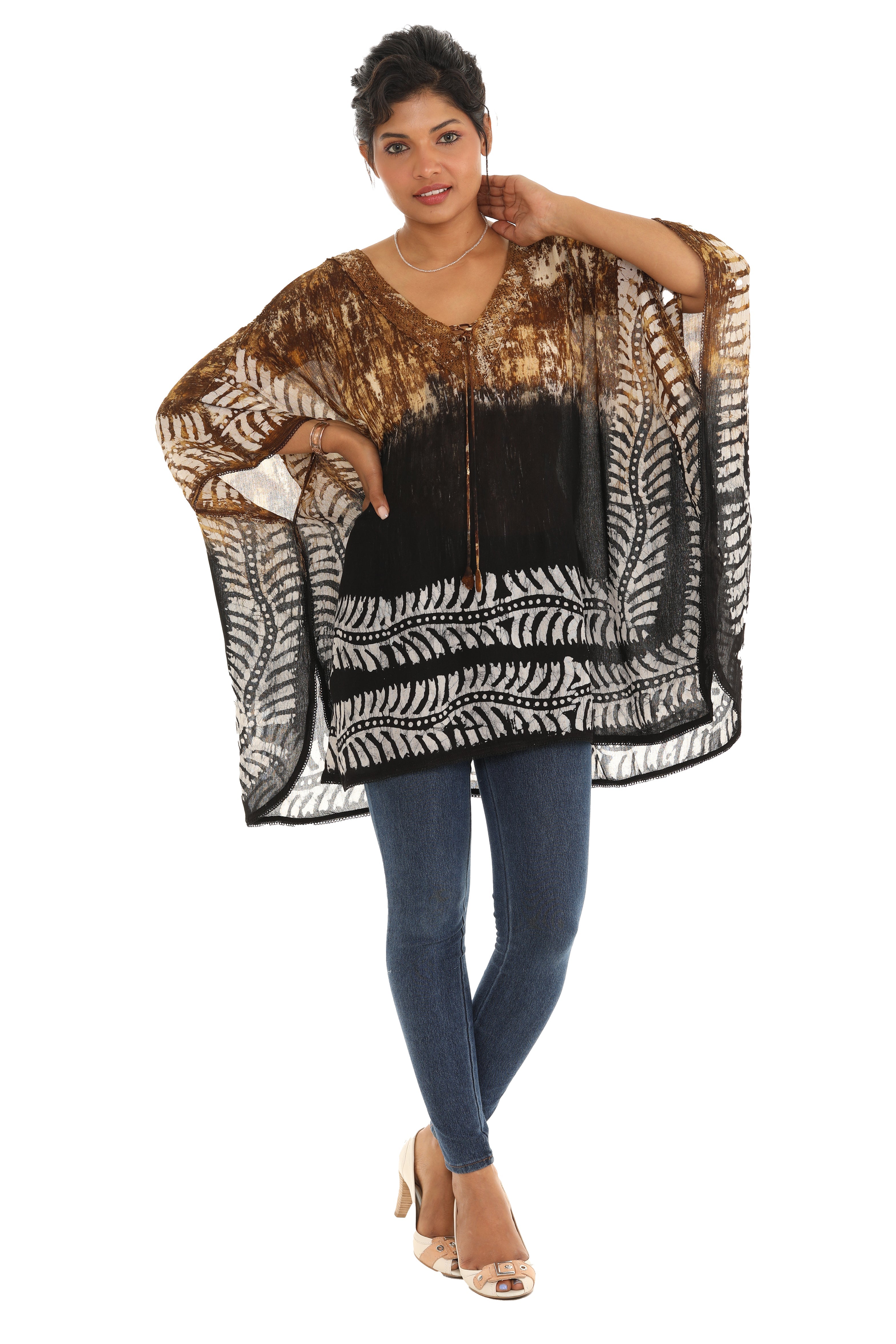 Tie Dye Poncho Style Tunic