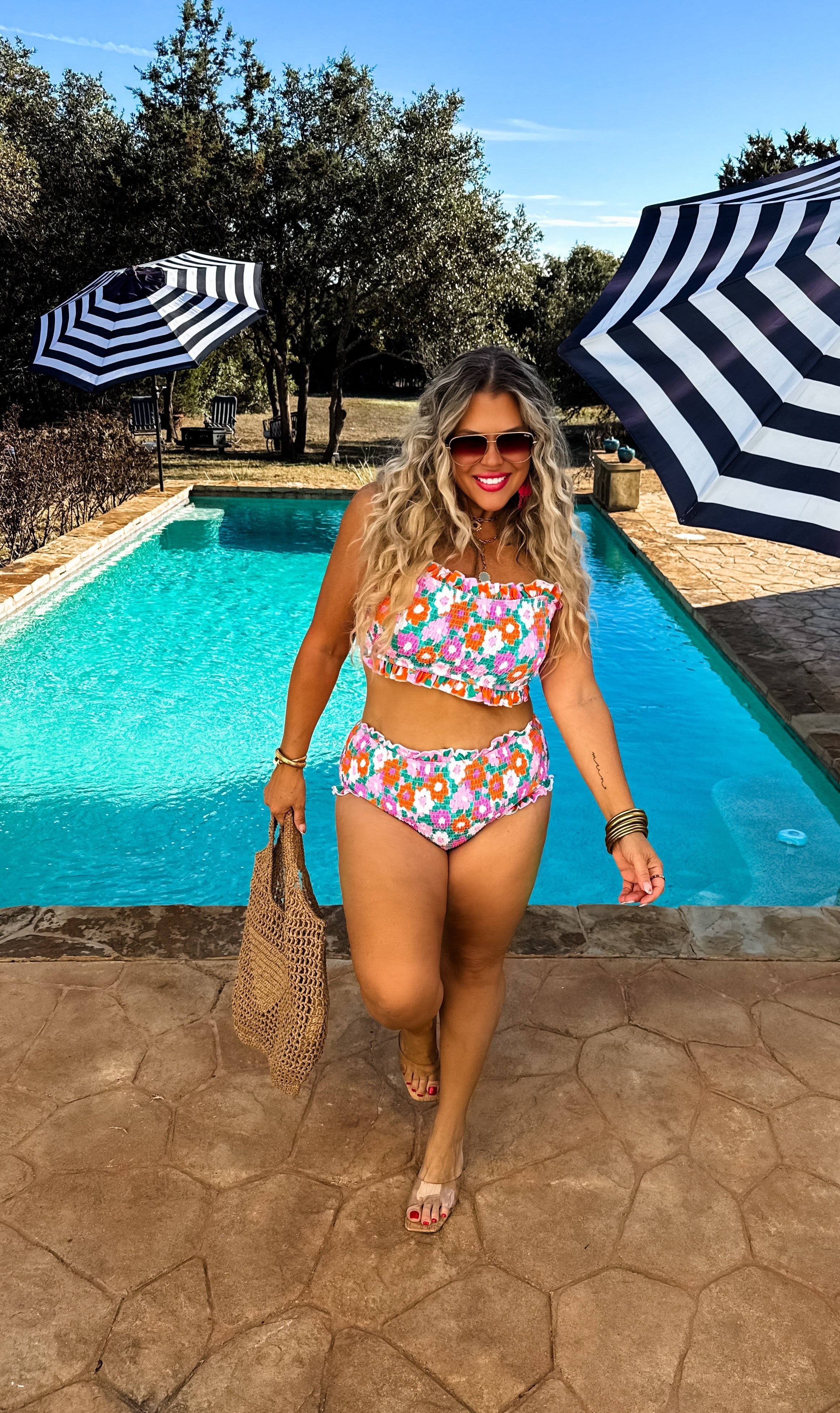 PREORDER: Amalfi Blooms Swim Set - Charming Charlie