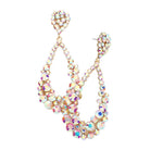 AB Gold Crystal Bubble Cluster Teardrop Evening Earrings, These gorgeous Crystal pieces will show your class in any special occasion. The elegance of these crystal evening earrings goes unmatched. Perfect jewelry to enhance your look. Awesome gift for birthday, Anniversary, Valentine‚Äôs Day or any special occasion.