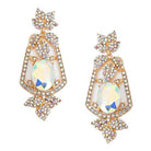 AB Oval Crystal Rhinestone Leaf Evening Earrings. Look like the ultimate fashionista with these Earrings! Add something special to your outfit this Valentine! special It will be your new favorite accessory. Perfect Birthday Gift, Anniversary Gift, Mother's Day Gift, Graduation Gift, Valentine's Day Gift.