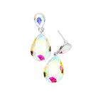 AB Silver Glass Crystal Teardrop Dangle Earrings, these teardrop earrings put on a pop of color to complete your ensemble & make you stand out with any special outfit. The beautifully crafted design adds a gorgeous glow to any outfit on special occasions. Crystal Teardrop sparkling Stones give these stunning earrings an elegant look. Perfectly lightweight, easy to wear & carry throughout the whole day.
