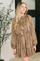 A Cheeky Little Time Tiered Dress in Pecan Brown - Charming Charlie