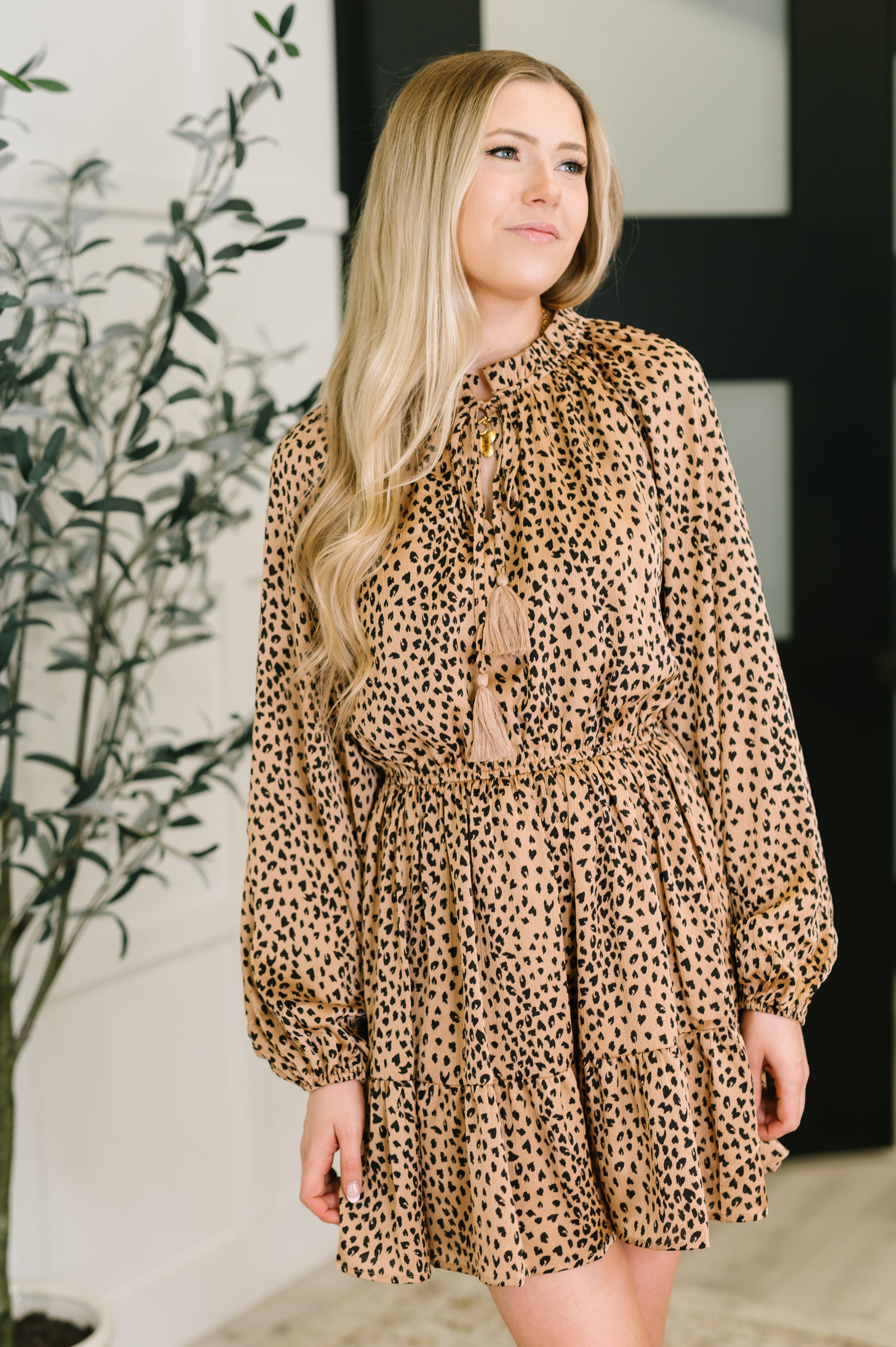 A Cheeky Little Time Tiered Dress in Pecan Brown - Charming Charlie