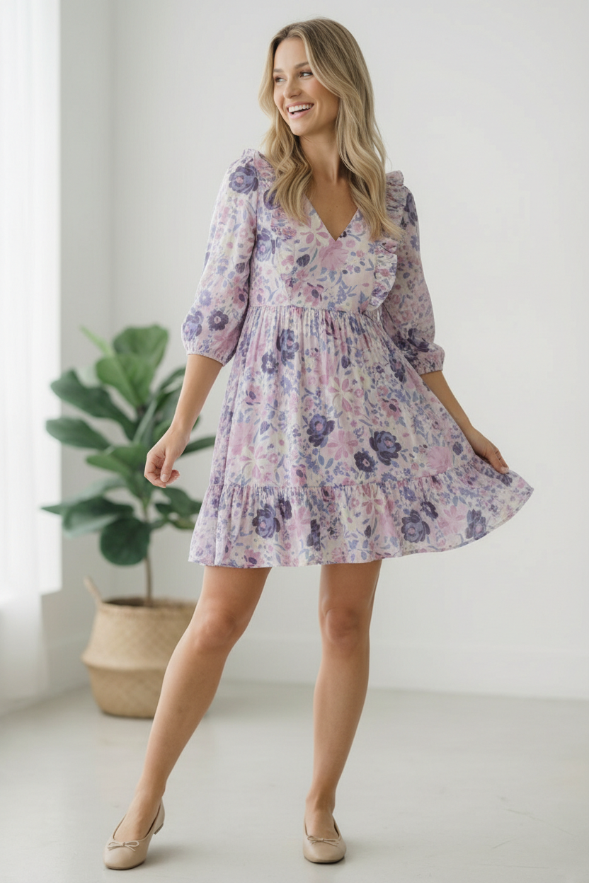 The Sweet Serenade Floral Dress - Charming Charlie