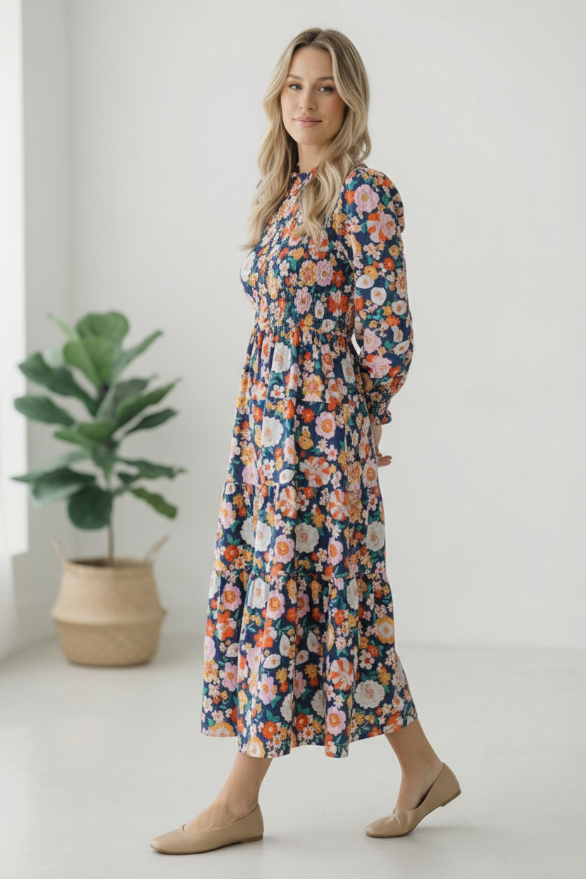 The Perfect Bouquet Tiered Dress - Charming Charlie