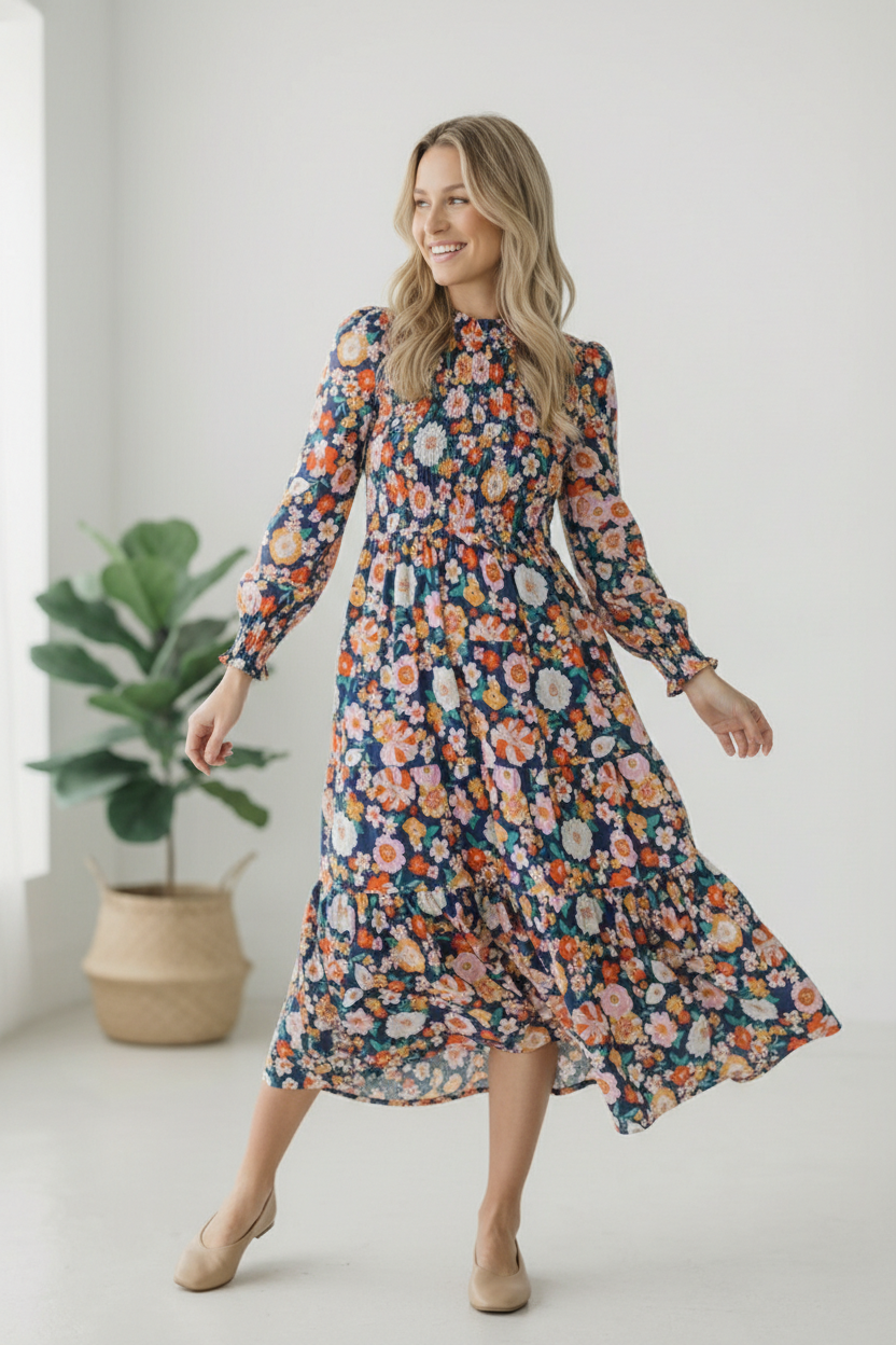 The Perfect Bouquet Tiered Dress - Charming Charlie