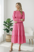 On a Sugar Rush Smocked Midi Dress - Charming Charlie