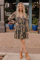 Forest Blooms Long Sleeve Mini Dress - Charming Charlie
