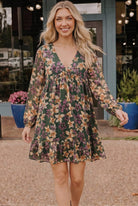 Forest Blooms Long Sleeve Mini Dress - Charming Charlie