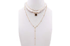 Multi Strand Pearl and Chain Necklace with Pendant - Charming Charlie