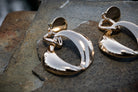 Post Earring Gold Geo Drop - Charming Charlie