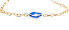 Two Row Chain Link Necklace With Lucite Blue Pendant - Charming Charlie