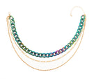 Three Row Chain Link Necklace - Charming Charlie