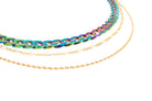 Three Row Chain Link Necklace - Charming Charlie