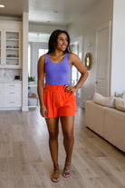A Little Lazy High Rise Linen Shorts - Charming Charlie