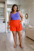 A Little Lazy High Rise Linen Shorts - Charming Charlie