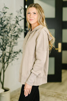 A Million Different Reasons Hooded Pullover in Ash Mocha - Charming Charlie