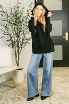 A Million Different Reasons Hooded Pullover in Black - Charming Charlie