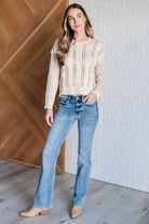 A Note of Thanks Cable Knit Sweater - Charming Charlie