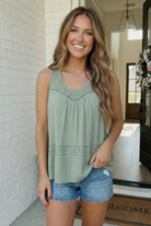 Sage & Sweet Lace Tank Top - Charming Charlie