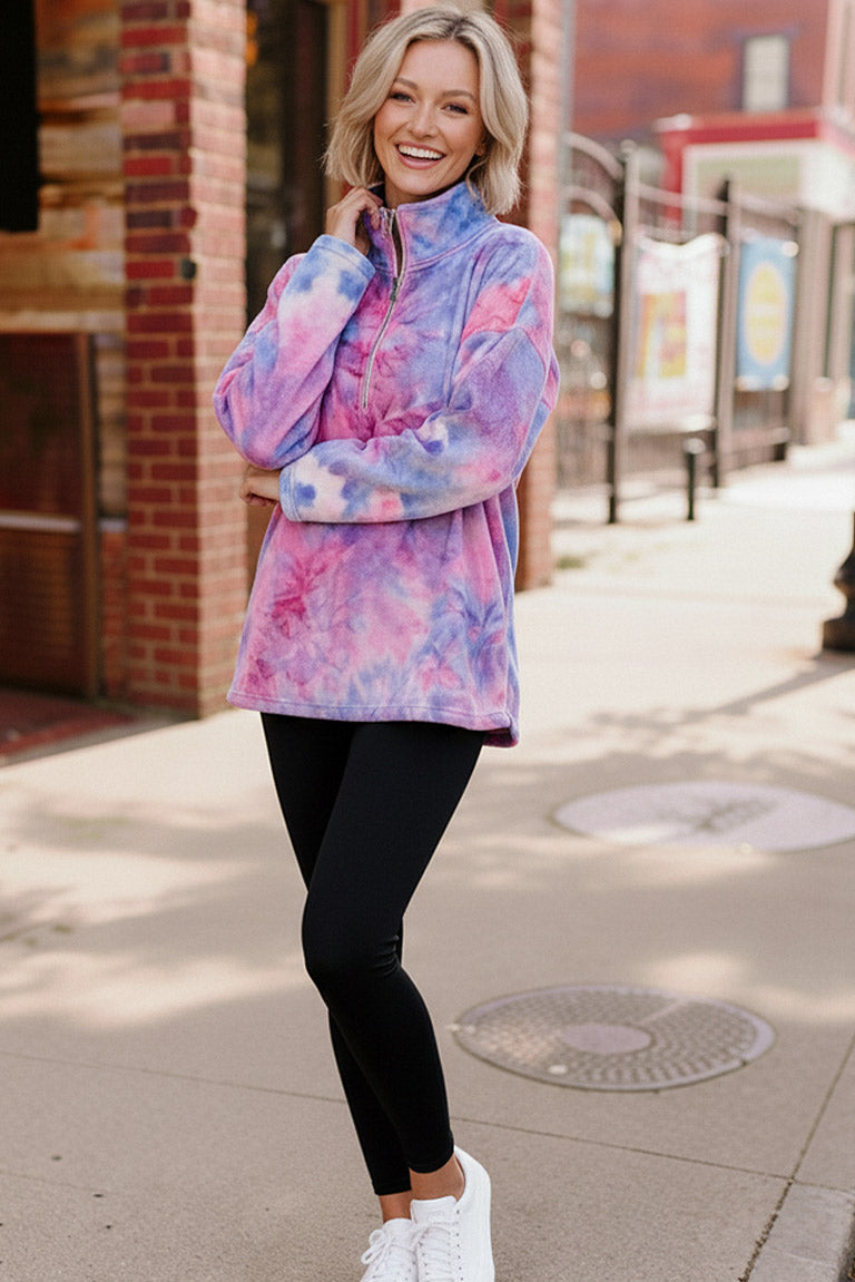 Pastel Skies Fleece Pullover - Charming Charlie