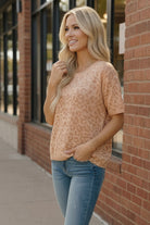 Blush Safari Knit Tee - Charming Charlie