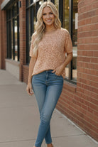 Blush Safari Knit Tee - Charming Charlie