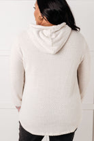 A Tad Chilly Waffle Knit Hoodie - Charming Charlie