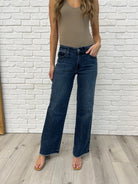 Addie Mid Rise Vintage Wash Wide Leg Jeans - Charming Charlie
