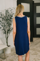 Airloom Trim Detail Mini Tank Dress in Navy - Charming Charlie