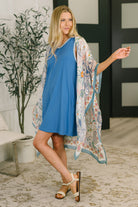 Airloom Trim Detail Mini Tank Dress in Ocean Blue - Charming Charlie