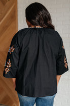 All In Me Embroidered V-Neck Blouse - Charming Charlie