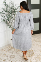 All Is Well Dress In Opal Gray - Charming Charlie
