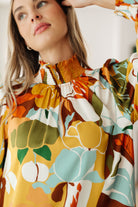 All Together Now Mock Neck Blouse - Charming Charlie