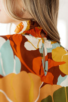 All Together Now Mock Neck Blouse - Charming Charlie