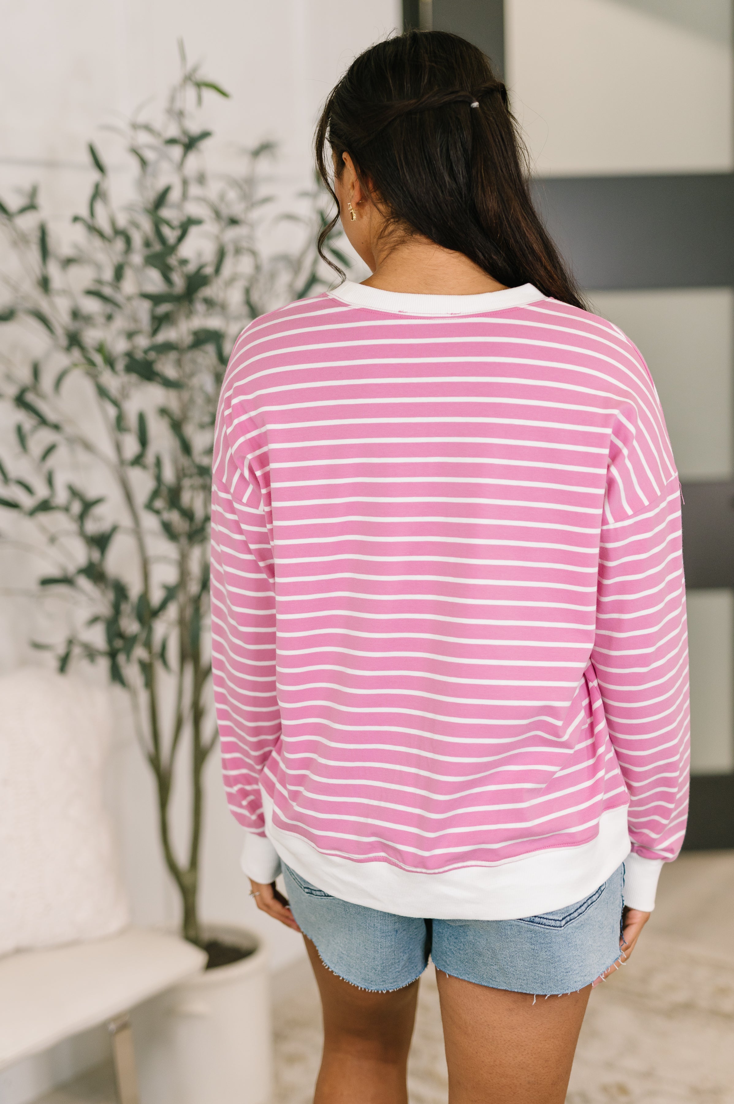 Almost Therapeutic Drop Shoulder Pullover in Candy Pink - Charming Charlie