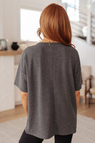 Always Enough Graphic Tee in Charcoal - Charming Charlie