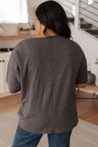 Always Enough Graphic Tee in Charcoal - Charming Charlie