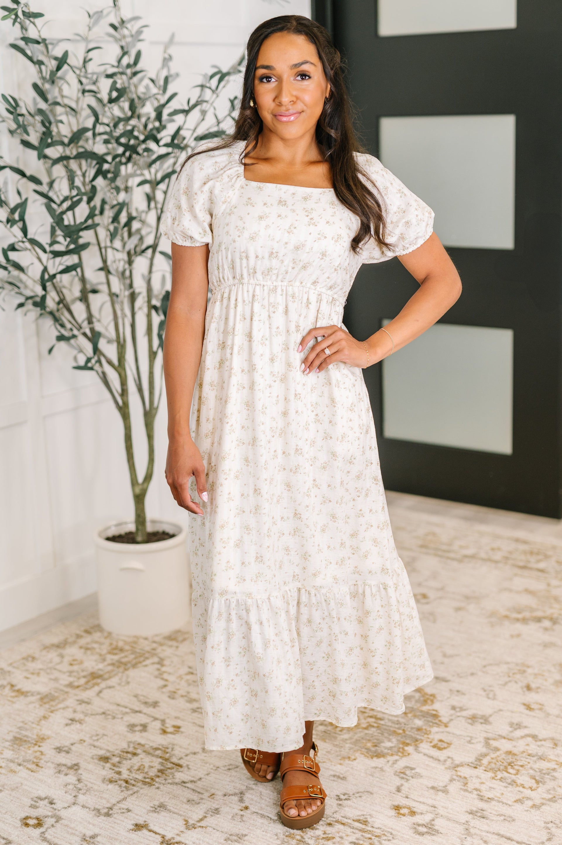 Angelcore Square Neck Dress