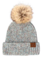 Aqua C.C Classic Rib Beanie With Faux Fur Pom, These awesome trendy women’s Rib Beanie With Faux Fur Pom are Warm, durable and comfortable. This will be your go-to beanie this fall and winter season. The classic style allows you to enhance your outfit, no matter your wardrobe. Accessorize the fun way with this faux fur pom pom hat, Awesome winter gift accessory! Perfect Gift Birthday, Christmas, Stocking Stuffer, Secret Santa, Holiday, Anniversary, Valentine's Day, Loved One.