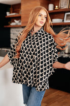 Art Deco Button Up Blouse - Charming Charlie