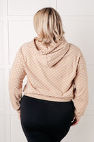 Ask Me Out Checkered Hoodie in Khaki - Charming Charlie