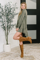 Autumn Breeze Long Sleeve Knit Dress - Charming Charlie