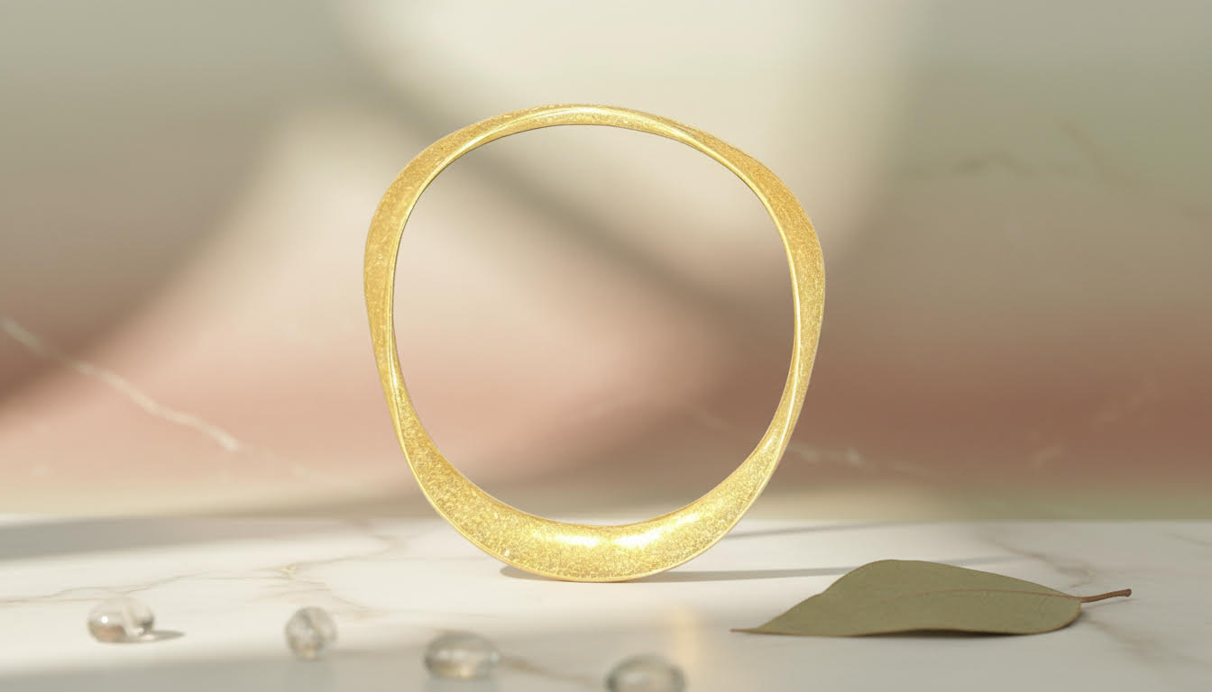 Gold Cylinder Bracelet - Charming Charlie